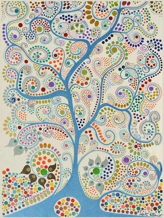 RAVENSBURGER Puzzle Modrý strom 1500 dílků