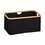 KESPER Úložný box bez víka černý, polyester, bambus 54 x 26 x 37 cm