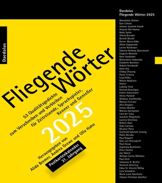 Fliegende Wörter 2025. Poskartenkalender