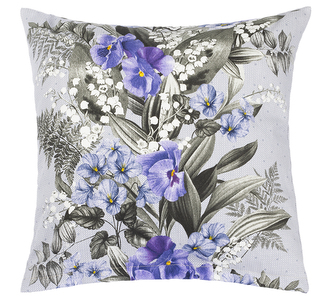 Polštářek GITA - Macešky fialová - 45x45 cm