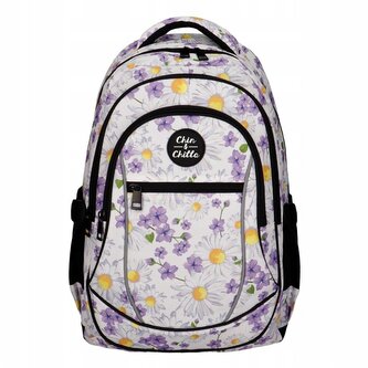 Plecak młodzieżowy Margaretki Fiołki CHIN&CHILLA;