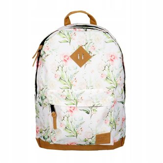 Plecak młodzieżowy Gałązki róży biały PAUL&CO;