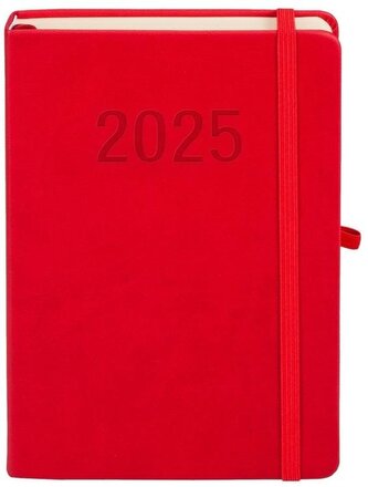 Kalendarz 2025 A5 Memofix DNS czerwony