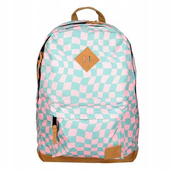 Plecak młodzieżowy szachownica ziel-róż PAUL&CO;