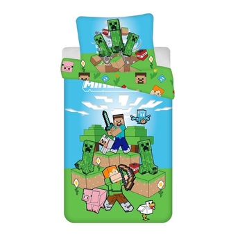 JERRY FABRICS Povlečení Minecraft Outdoor Mobs  Bavlna, 140/200, 70/90 cm