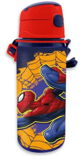 Hliníková láhev na pití s pítkem Marvel|Spiderman: Pavučina a Spiderman (objem 600 ml)