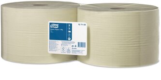 Utěrky papírové Tork Basic, neperforované, 1190 m, 1 vr., žluté, 2 ks, W1