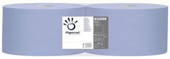 Utěrky papírové průmyslové Standard, 1000 útržků, 36 x 21,5 cm, 360 m, 3 vr., modré, 2 ks