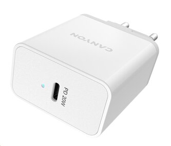 CANYON Nabíječka do sítě H-20, 1x USB-C, Power delivery, 20W, bílá
