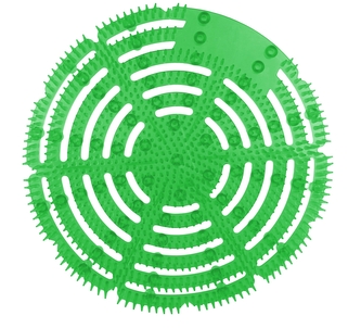 Sítko do pisoáru Antisplash, vůně jablka, enzymatické, zelené, 2 ks