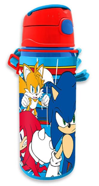 Hliníková láhev na pití s pítkem Sonic: Postavy (objem 600 ml)