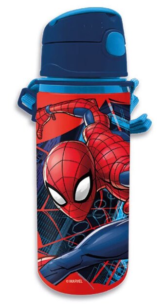 Hliníková láhev na pití s pítkem Marvel|Spiderman: Póza (objem 600 ml)