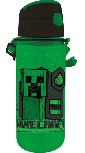 Hliníková láhev na pití s pítkem Minecraft: Creeper (objem 600 ml)