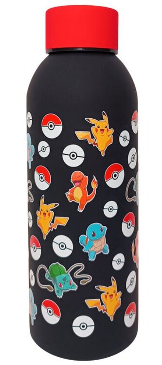 Nerezová láhev na pití Pokémon: Ikony (objem 500 ml)