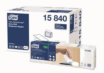 Ubrousky Tork Xpressnap®, extra jemné, bílé, 2 vr., sklad 1/4, 4000 ks, N4