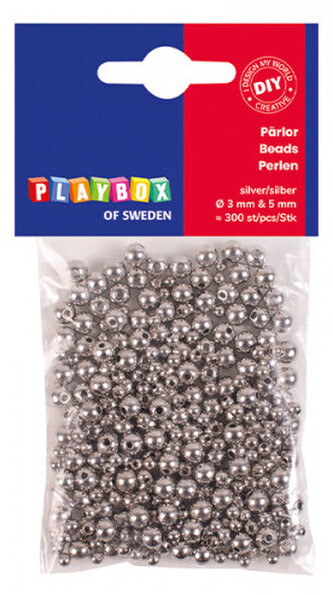 Korálky perličky stříbrné 300 ks Korálky perličky stříbrné 300 ks