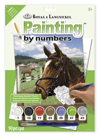 Malování podle čísel 22x30 cm - Kůň v ohradě