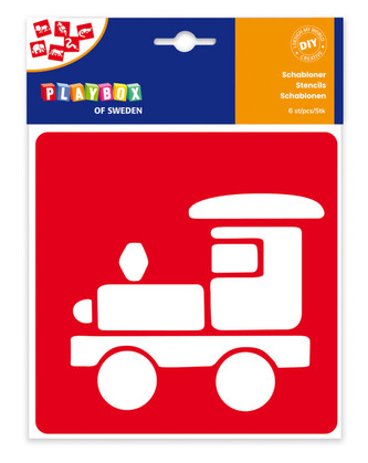 Šablony 6 ks- dopravní prostředky, 145x145 mm Šablony 6 ks- dopravní prostředky, 145x145 mm