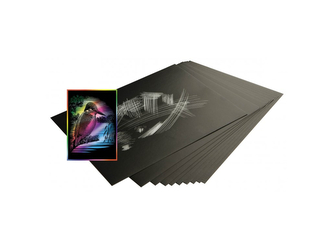 Škrabací folie duhová 30,5 x 22,9 cm 10 ks