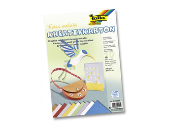 Kreativní karton - motiv nitě, 10 listů, 23x33cm, 230g