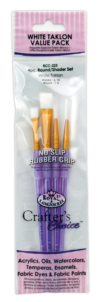 Malířské štětce 4 ks ,, White Taklon" vel. 1,5, 6, 12