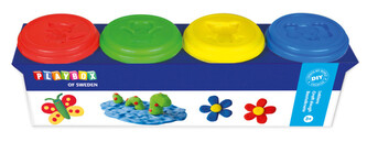 Modelína - 4 x140 g, modrá, zelená, žlutá, červená