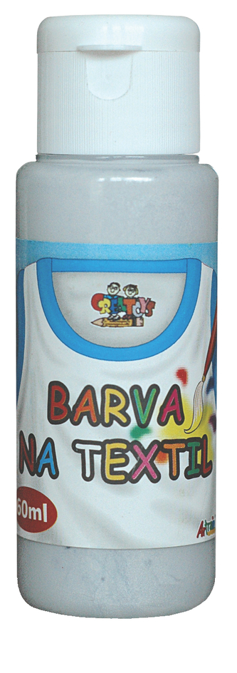 Barva na textil 60 ml - stříbrná