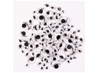 Oči černobílé s řasami, 140 ks Oči černobílé s řasami, 140 ks