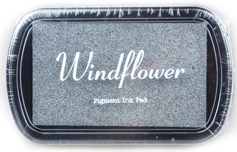 Polštářek pro razítkování na papír - Třpytivá stříbrná