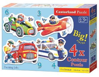 Puzzle Castorland 4v1 mini (3,4,6,9) Vzrušující zaměstnání