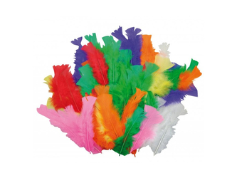 Barevné peří, 60 ks