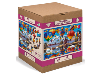 Dřevěné Puzzle Klidné cestování S, 75 dílků