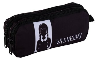Školní penál na psací potřeby Netflix|Wednesday: Silueta Addamsové (21 x 9 x 6 cm)