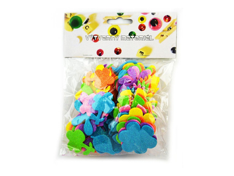 Pěnové kytičky - třpytivé - mix barev - 72 ks