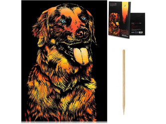 Škrabací obrázek- Pes 40,5x28,5cm