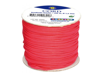 Provázek pro korálky 100m x 1,5mm červený