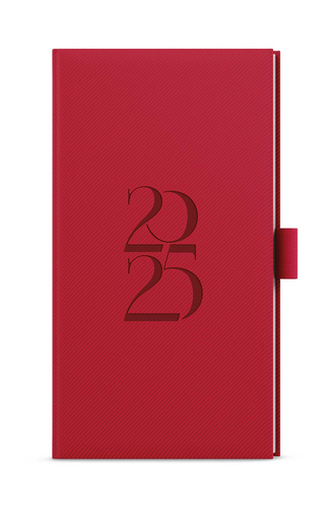 Týdenní diář 2025 Jakub Deny kapesní červená