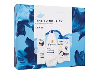 Dove Time To Nourish sprchový gel Deeply Nourishing 250 ml + antiperspirant Advanced Care Original 150 ml + tělové mléko Body Love Essential Care 250 ml + šampon Intensive Repair 250 ml