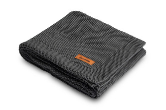 KOC DZIERGANY BAWEŁNA GRAFITOWY 100 X 80