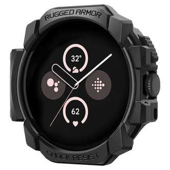 Spigen Rugged Armor, matte black - Google Pixel Watch 2/1 (41mm)