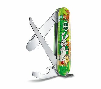 Victorinox 0.2373.E2 My First Animal Edition multifunkčný nôž pre deti, motív zajaca, 9 funkcií