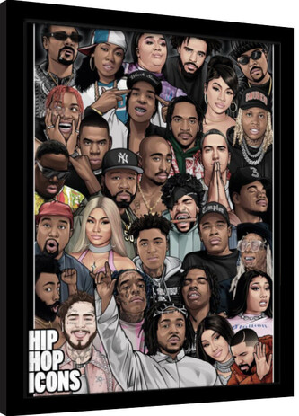 Obraz na zeď - Hip Hop Icons, 34.3 × 44.5 cm