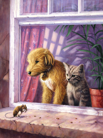 Malování podle čísel 22x30 cm - Myš je kámoš