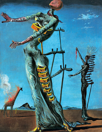 Umělecký tisk Salvador Dali - Girafe En Feu, Salvador Dalí, 24 × 30 cm