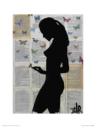 Umělecký tisk Loui Jover - Butterflies, 30 × 40 cm