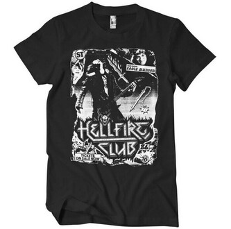 Tričko Stranger Things - Hellfire Club Rock, M