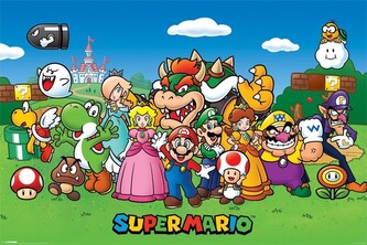 Plakát, Obraz - Super Mario - Characters, 91.5 × 61 cm