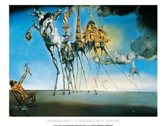 Umělecký tisk La Tentation De St.Antoine, Salvador Dalí, 30 × 24 cm