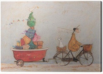 Obraz na plátně Sam Toft - A Tubful of Good Cheer, 2 cm - 40×30 cm