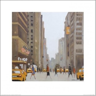 Umělecký tisk New York - 7th Avenue, 40 × 40 cm